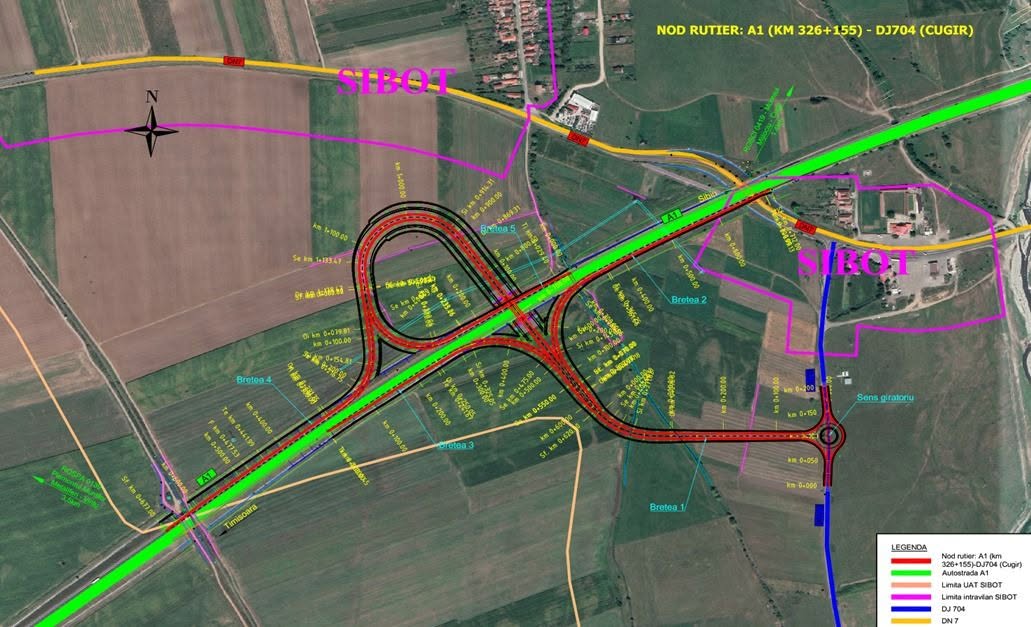 Nodul rutier A1 - DJ 704 Cugir: 17 oferte pentru un contract de 149 de milioane de lei